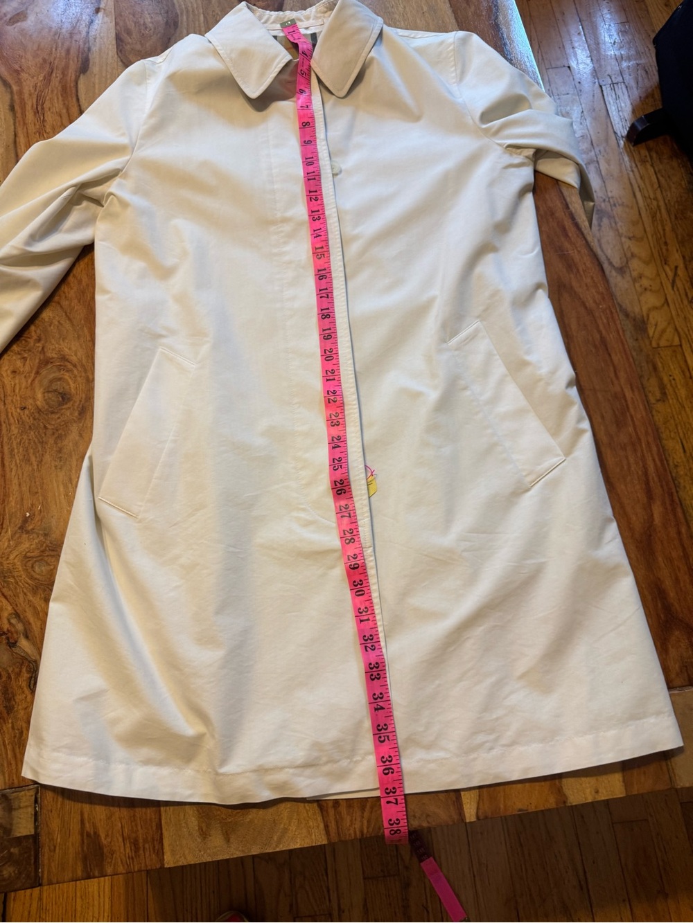 Vintage Burberry trench made in UUSA Women’s Classic White size 6 like new - Picture 14 of 15